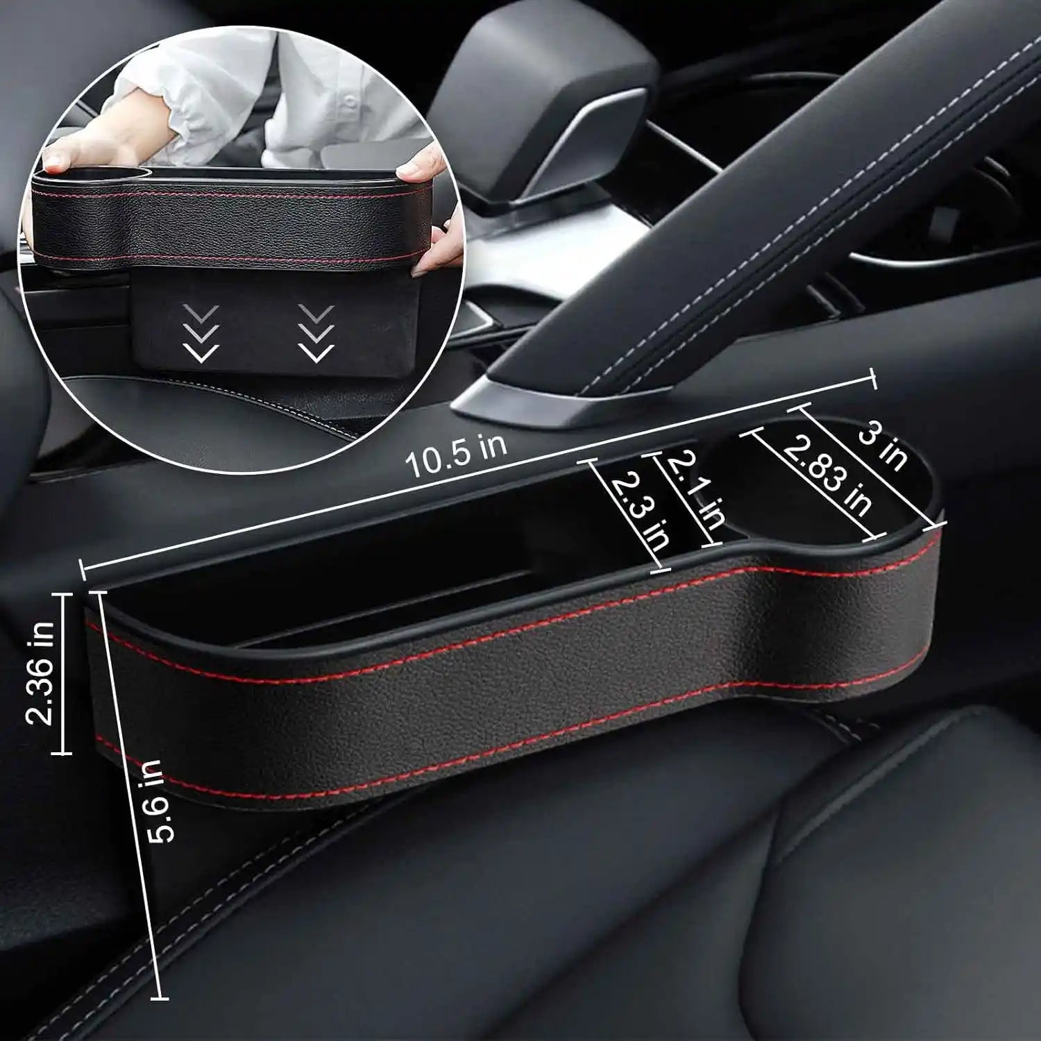Car Seat Gap Filler Organizer, Seat Organizer Front Seat ( Pack Of 2 )