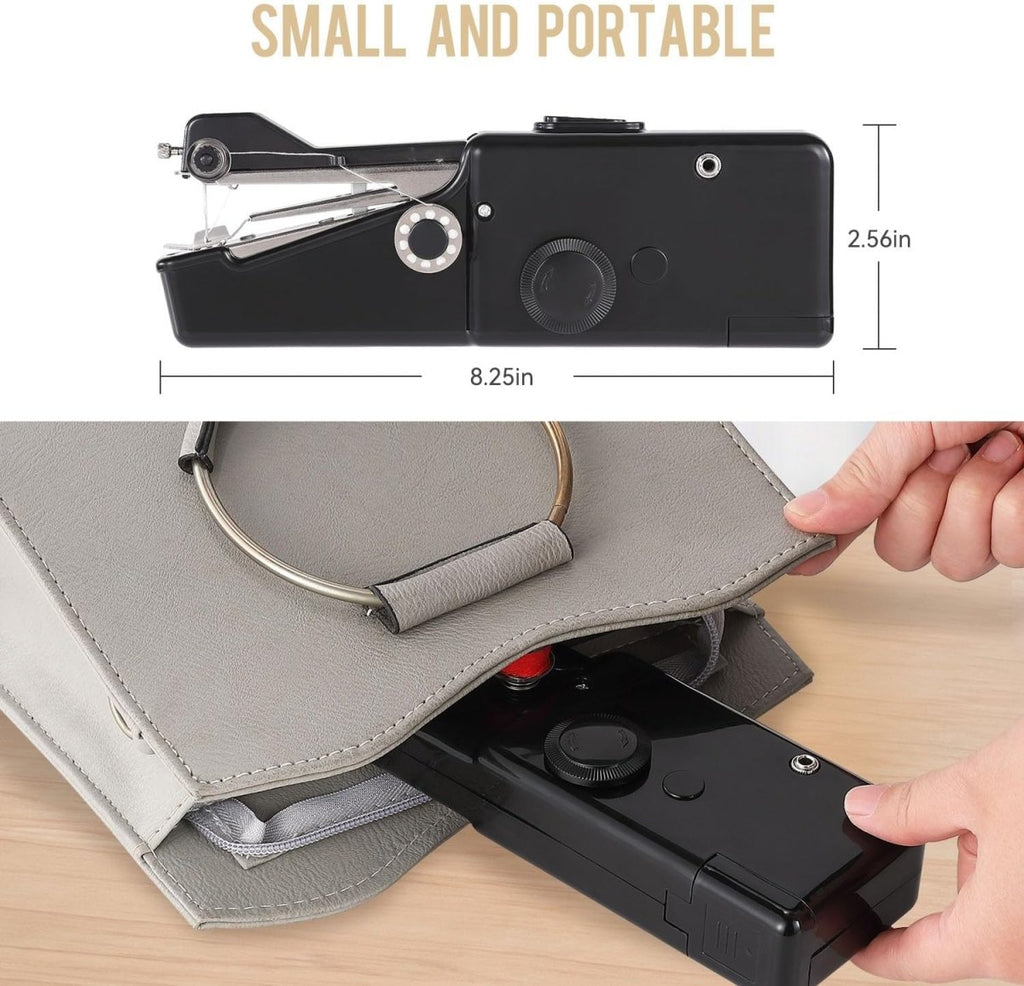 PREMIUM Portable Mini Electric Sewing Machine - Cordless Handheld for Quick Fabric Repairs & DIY Crafts, Ideal for Beginners - GingerDrop.in